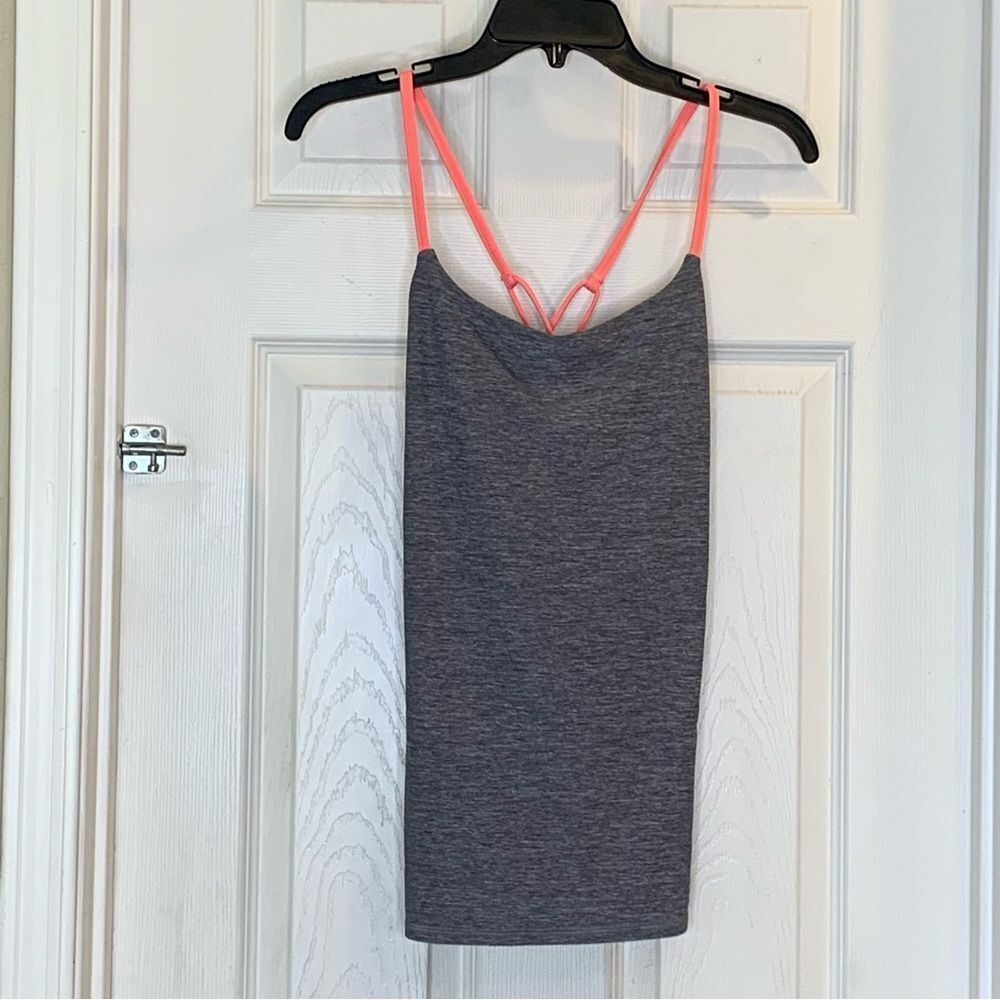 Lululemon Dancing Warrior Tank Heathered Slate/Grapefruit Size 6